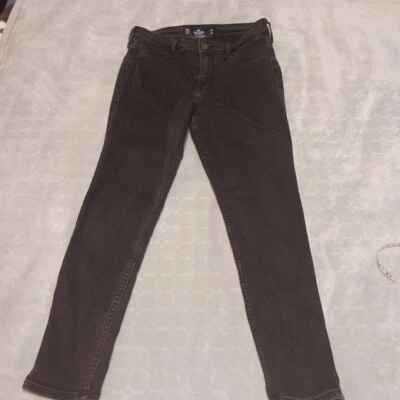Hollister Black Stretch Jeans w/ Belt Boys Denim Casual Cotton Size 7xs - Image 1 of 4