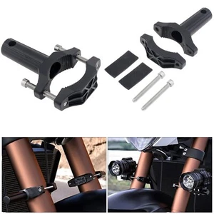 2X Motorcycle Headlight Spotlight Mount Bracket Holder Mount Clamp 20mm-52mm AU - Picture 1 of 11