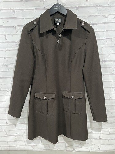 Giacca Abito Vintage Versace Jeans Couture Militare Medusa Esercito Italiano 30 44