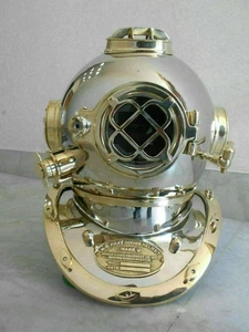 Marine Vintage Boston Antique US Navy Mark V Scuba Diving Divers Helmet Gift - Picture 1 of 3