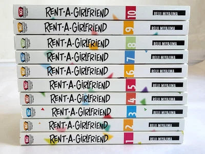 Lot Of Rent A Girlfriend Manga Series Volumes 1-10 English By Reiji Miyajima - Image 1 of 4