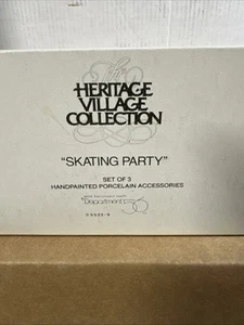 Dept 56 Heritage Village SKATING PARTY Set of 3 #55239 In Box Mint - Picture 1 of 9