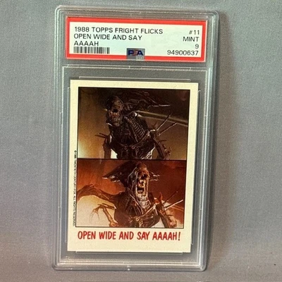 Alien Open Wide #11 Fright Flicks OPC Card 1988 MGM Horror Monster PSA 9 POP 1/1 - Image 1 of 3