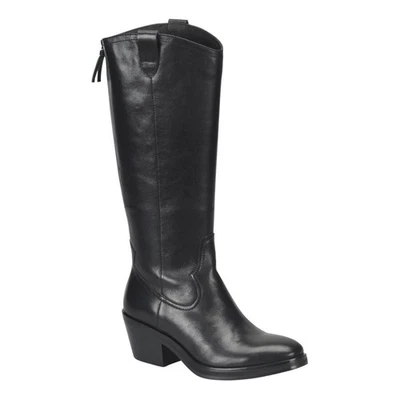 Sofft Women's Shelby Black Waterproof Leather Zip Cowgirl Boots - NWOB - Sz 10 - Image 1 of 4