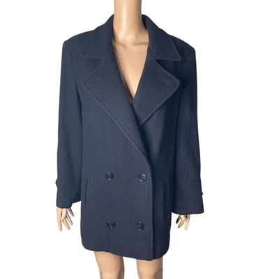 Abrigo Country Pacer Vintage 48 Mezcla de Lana Azul Marino Doble Pecho Dillards  Foto 1 de 4