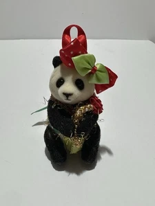 Vintage Panda Bär Christbaumschmuck - Bild 1 von 3