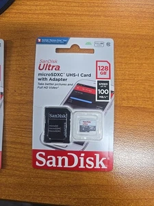 SanDisk Ultra 128 GB MicroSDXC UHS-I Card With Adapter - Picture 1 of 2