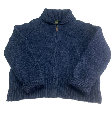 Suéter Eddie Bauer Para Mujer’s M Azul Cárdigan Mezcla Lana Cremallera Completa Hecho en Australia Foto 1 de 4