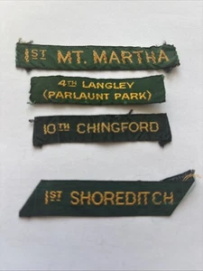 Four Scout Group Name Tapes.  - Picture 1 of 2