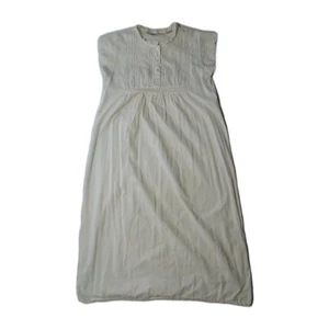 Lunn Antiques OS Nightdress Gown Cotton Lace Embroidered India Dress White VTG - Picture 1 of 12