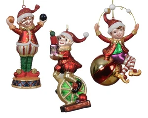 1 Christbaumschmuck Glas 14,7cm Weihnachtself Figur Weihnachten mundgeblasen Rot - Bild 1 von 3