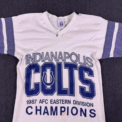 Vintage 1987 Indianapolis Colts AFC Champs Shirt Logo 7 USA Distressed M - Image 1 of 4
