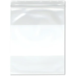 Plymor 8" x 10" 6 Mil Industrial Duty White-Block Zipper Reclosable Plastic Bags - Picture 1 of 3