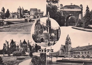57 METZ PORTES DES ALLEMANDS ET SERPENOISE CATHEDRALE PALAIS DU GOUVER - Picture 1 of 2
