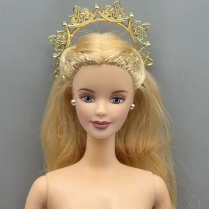 MUÑECA BARBIE DESNUDA ANGELIC HARMONY RUBIA ONDULADA ORO OROPEL PELO CORONA DORADA JOYERÍA - Imagen 1 de 18