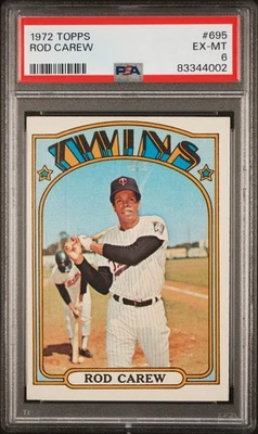 Juego de béisbol 1972 Topps-Break #695 Rod Carew número alto PSA 6 EX-MT - etiqueta nueva Foto 1 de 2