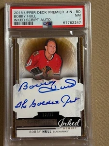 Bobby Hull Premier Inked Script 22/25 2015-16 "The Golden Jet" Auto inscribed - Bild 1 von 2