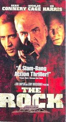 VHS Movie THE ROCK Connery, Cage & Harris $1.40 when combined with 3 other tapes - Imagem 1 de 4