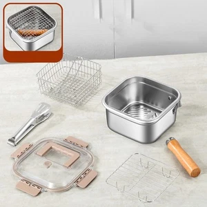 Mini Deep Fryer Pot Multifunctional Camping for French Fries Dumpling Stews - Picture 1 of 6