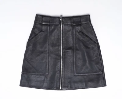 Maje Women's Skirt Size 34 FR / XS 100% Lamb Leather MFPJU00195 - Image 1 of 4