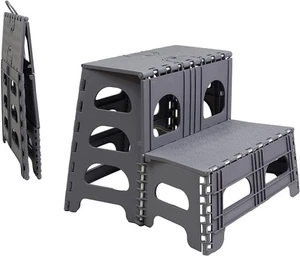 Folding 2 Step Stool for Adults - Collapsible & Foldable Step Ladder for Offi... - Picture 1 of 7