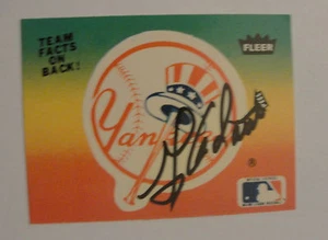 GREG CADARET - 1984 FLEER - NEW YORK YANKEES STICKER CARD - SIGNED / AUTOGRAPHED - Picture 1 of 1