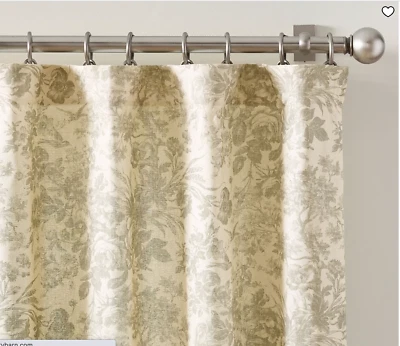 POTTERY BARN 2 в 1 столб верхний щавель туалет льняная затемняющая занавеска 50 «X108» - Изображение 1 из 4