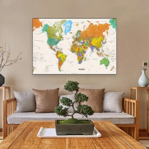 5x3ft 7x5ft A1 A2 Weltkarte Poster Landkarte Kunstdrucke Foto Hintergrund Dekor - Bild 1 von 26
