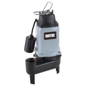 Wayne 1/2 HP 10000 gph Cast Iron Tethered Float Switch Sewage Pump - Picture 1 of 2