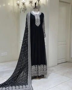 SALWAR KAMEEZ PAKISTANI INDIAN WEDDING PARTY WEAR DRESS BOLLYWOOD SUIT SHARARA23 - Picture 1 of 14