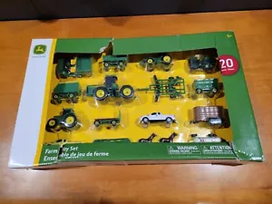 Tomy John Deere 20 Piece New Sealed Farm Toy Set Tractor & Truck Equipment NIDSB - Picture 1 of 12