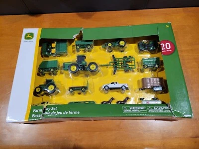Tomy John Deere 20 Piece New Sealed Farm Toy Set Tractor & Truck Equipment NIDSB - Image 1 of 4