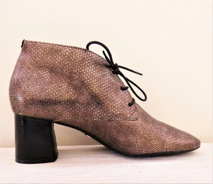 WIRTH Heeled Ankle Boots, Copper Metallic, Size AU8/EU39, NWOB, Made in Brazil - Picture 1 of 8
