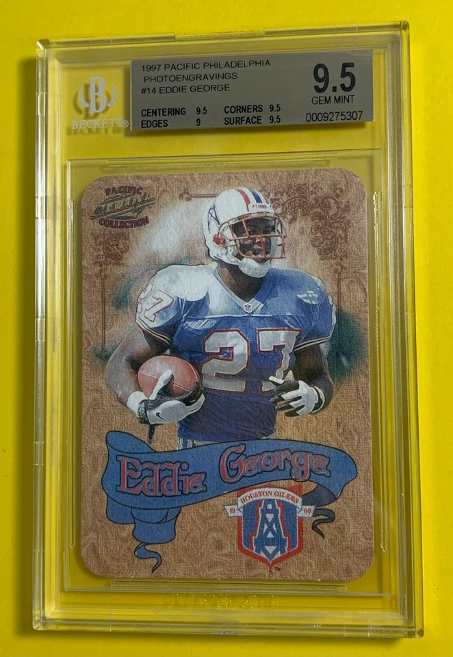 1997 Pacific Philadelphia Photoengravings #14 Eddie George BGS 9.5 GEM MINT - Image 1 of 4