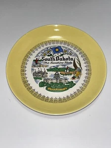 "VINTAGE SOUTH DAKOTA SOUVENIRPLATTE MCM Sunshine State Tourist Sport 7,25"" - Bild 1 von 4