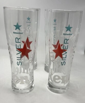 24 X Heineken Nucleated Silver Half Pint Glases New and Boxed Blade - Image 1 of 4