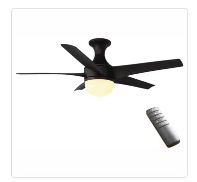 HDC Tuxford 44” LED Indoor Mediterranean Bronze Ceiling Fan with Light & Remote - Image 1 of 4
