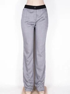 NWT $1490 Akris Cashmere/Silk Blend Gray Straight Leg Lined Casual Fit Pants  8 - Picture 1 of 11
