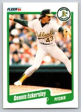 1990 Fleer #6 Dennis Eckersley Oakland A's Baseball