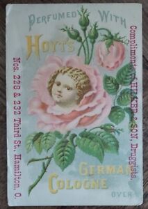 Hoyt's German Cologne E.W. Hoyt & Co. Lowell MA Perfume Advertising Trading Card