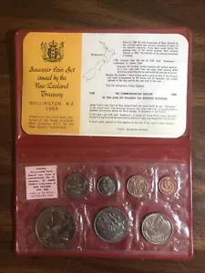 New Zealand. Souvenir Coin Set. 1969. Uncirculated. Set of 7 Coins in Holder - Picture 1 of 6