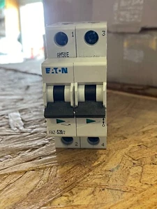 FAZ-S20/2 278812 EATON 20A S 2P, EATON MOELLER CIRCUIT BREAKER 2 POLE - Picture 1 of 3