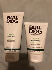 Bulldog Skincare for Men Original Shave Gel 5.9 fl oz & Moisturizer 3.3 Fl Oz - Picture 1 of 3