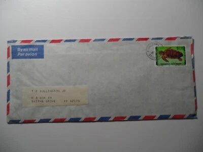 STAMPMART : GRENADINES OF ST. VINCENT TURTLE STAMP COVER USED TO KY USA - Image 1 of 2