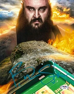 FOTO FIRMADA A MANO 8X10 WWE BRAUN STROWMAN FIRMADA A MANO CON PRUEBA Y CERTIFICADO DE AUTENTICIDAD PSA 4 - Imagen 1 de 4