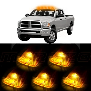 5 Pcs Amber Cab Marker Lens W/ White 6SMD LED Light Bulbs For 1988-2000 CHEVY GM - Picture 1 of 1