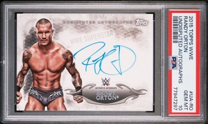 2015 TOPPS WWE AUTO (PSA 10) SUPERSTAR RANDY ORTON