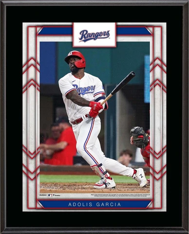 Adolis Garcia Texas Rangers 10.5" x 13" Sublimated Player Plaque Cover