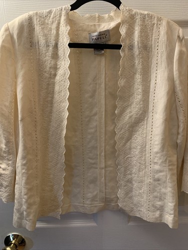 Adrianna papell 12 linen jacket vintage