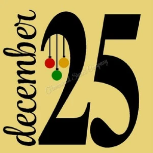 PLANTILLA REUTILIZABLE 9422 U 12"x12" 25 de diciembre - PLANTILLAS DE SIGNO MYLAR - Imagen 1 de 1